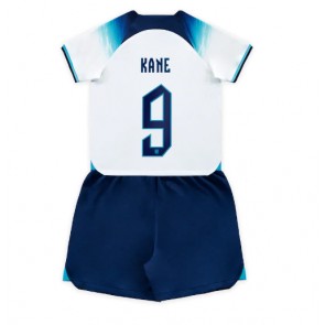 England Harry Kane #9 Hemmakläder Barn VM 2022 Kortärmad (+ Korta byxor)